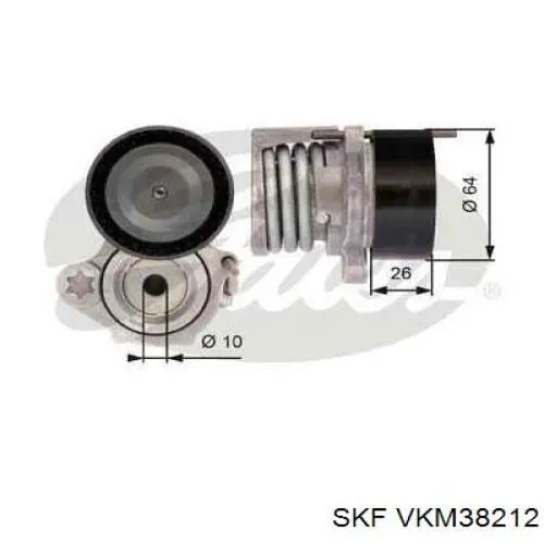 VKM 38212 SKF rodillo, correa trapecial poli v