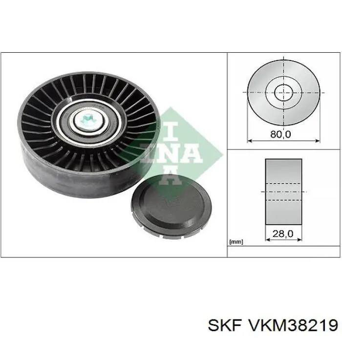 VKM 38219 SKF polea inversión / guía, correa poli v