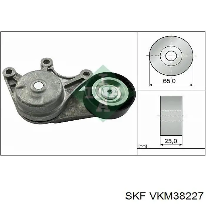 VKM 38227 SKF tensor de correa, correa poli v