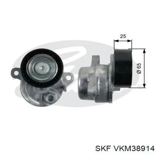 VKM 38914 SKF tensor de correa, correa poli v