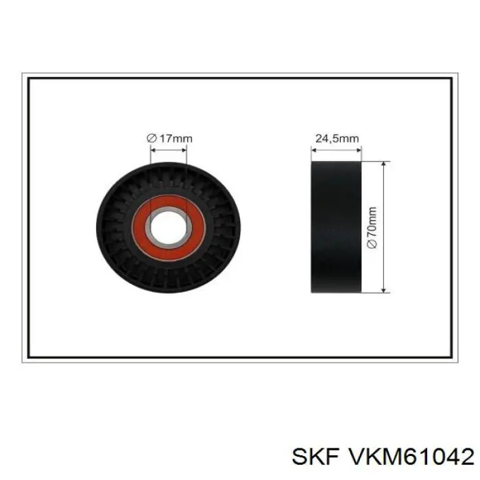 VKM61042 SKF rodillo, correa trapecial poli v