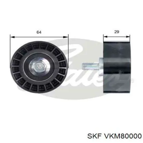 VKM 80000 SKF rodillo intermedio de correa dentada