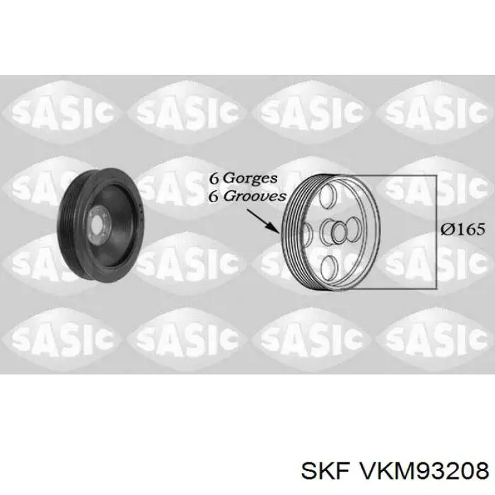 VKM93208 SKF polea, cigüeñal