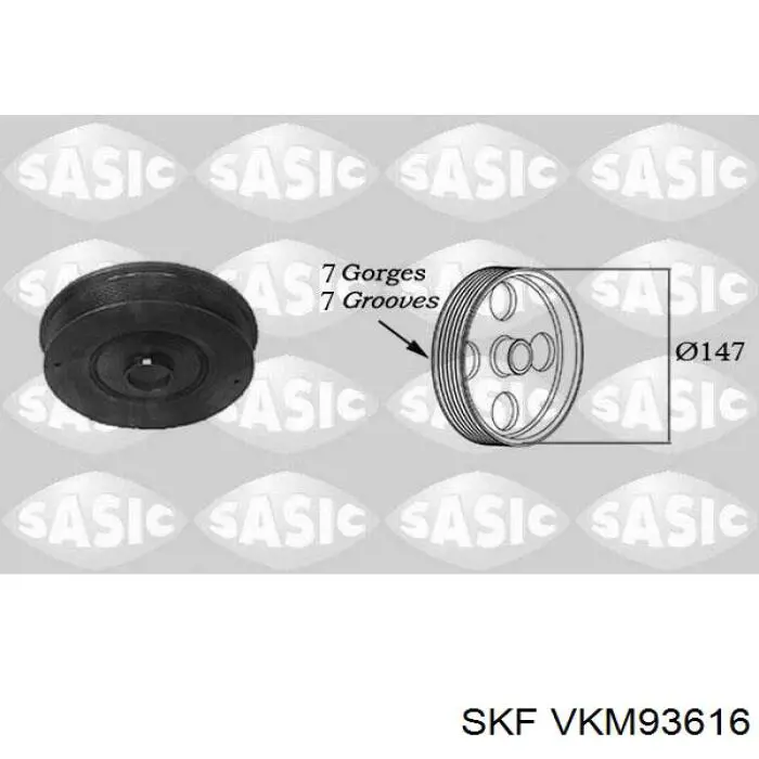 VKM93616 SKF polea, cigüeñal