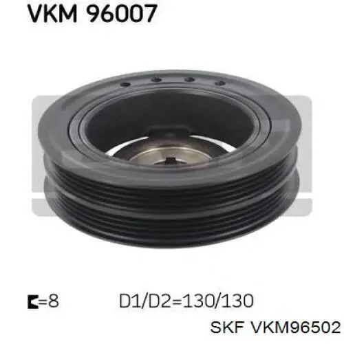 VKM96502 SKF polea, cigüeñal