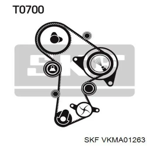 VKMA 01263 SKF kit correa de distribución