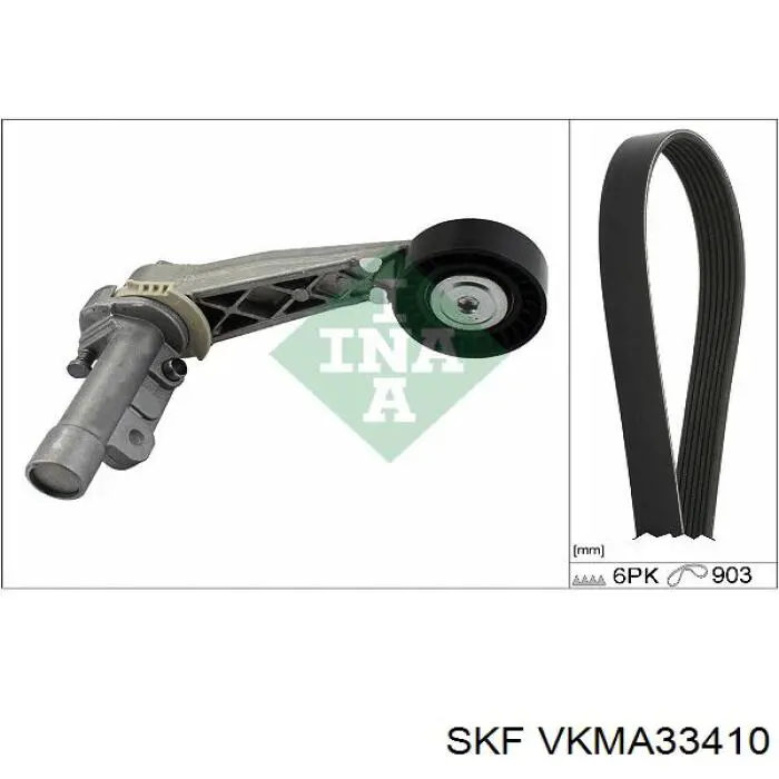 VKMA33410 SKF correa de transmision, juego completo