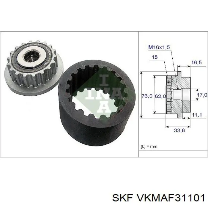 VKMAF 31101 SKF poleas juego de piezas