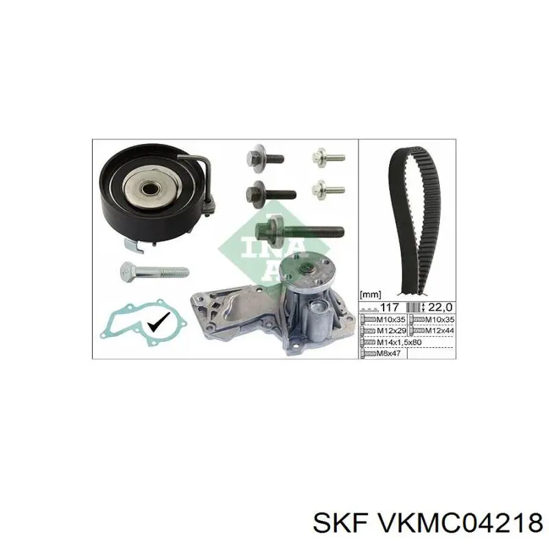 VKMC04218 SKF kit correa de distribución