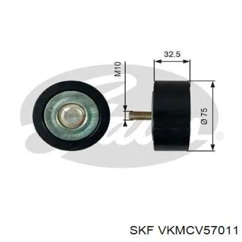 VKMCV57011 SKF polea inversión / guía, correa poli v