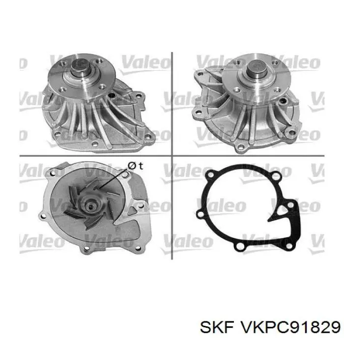 VKPC91829 SKF bomba de agua