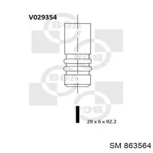 863564 SM válvula de escape