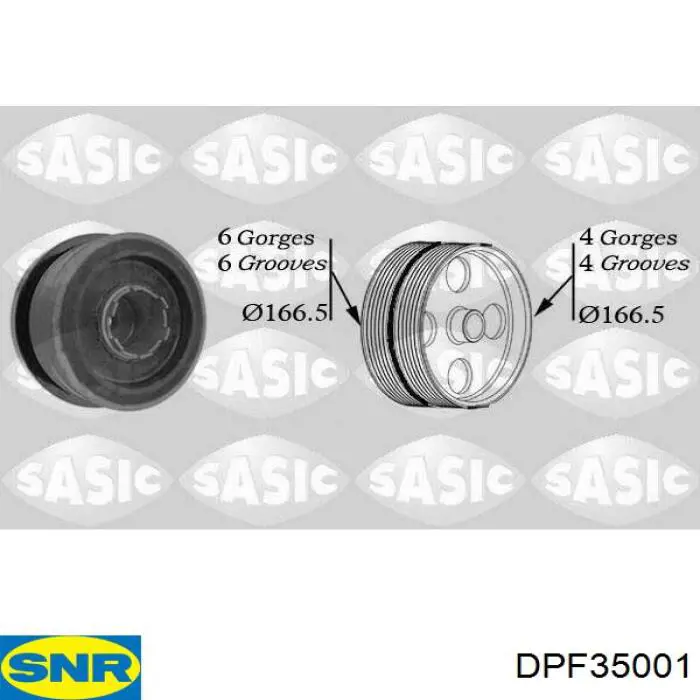 DPF35001 SNR polea, cigüeñal