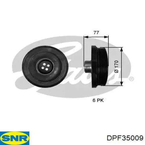 DPF35009 SNR polea, cigüeñal