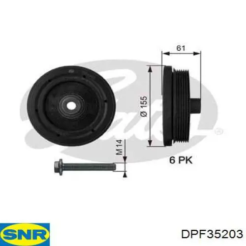 DPF352.03 SNR polea, cigüeñal