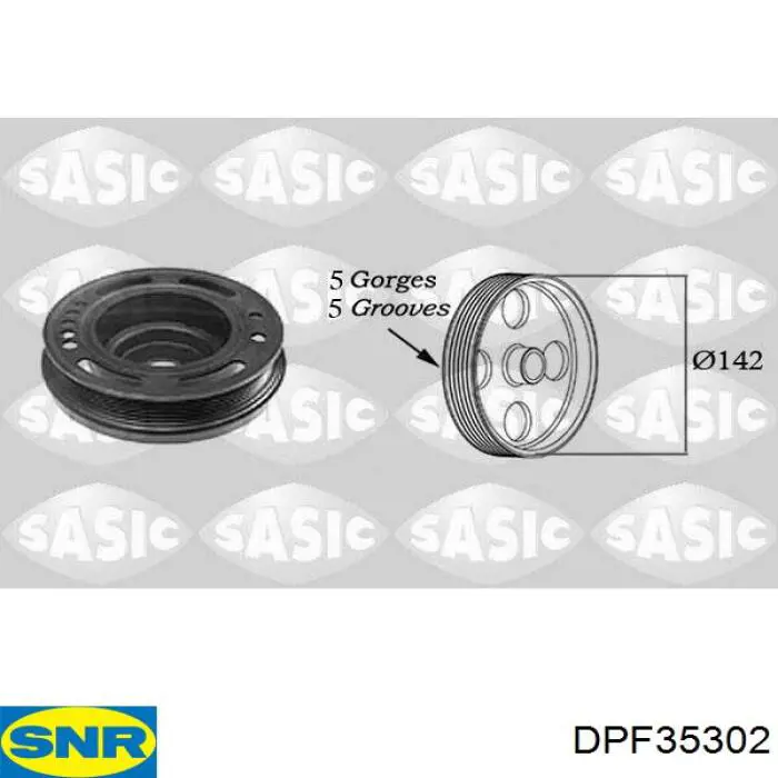 DPF353.02 SNR polea, cigüeñal