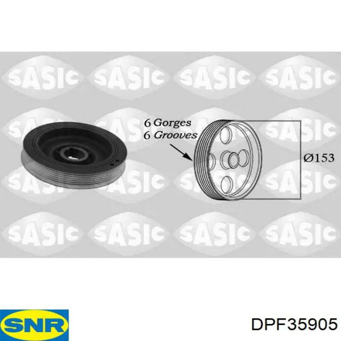 DPF35905 SNR polea, cigüeñal