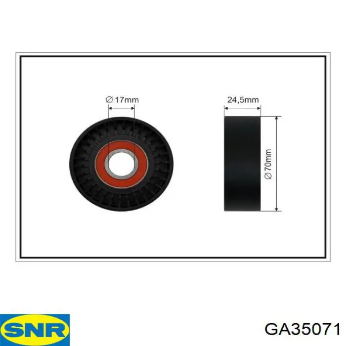 GA35071 SNR tensor de correa, correa poli v