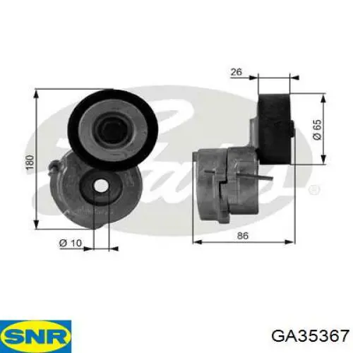 GA353.67 SNR tensor de correa, correa poli v