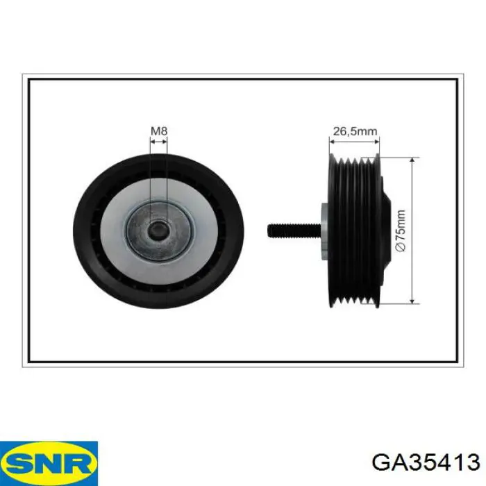 GA354.13 SNR tensor de correa, correa poli v