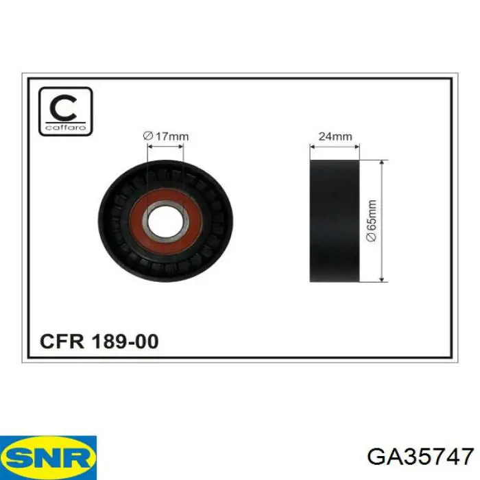 GA357.47 SNR tensor de correa, correa poli v