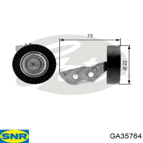 GA357.64 SNR polea inversión / guía, correa poli v