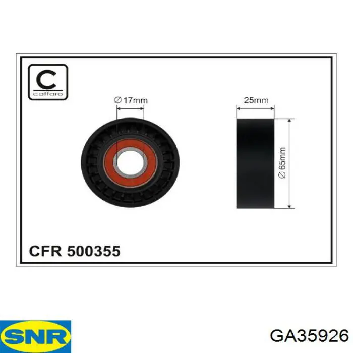 GA359.26 SNR tensor de correa, correa poli v