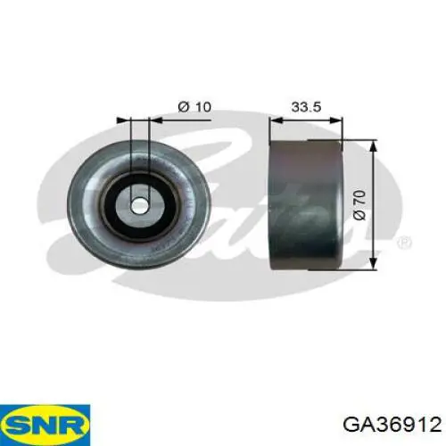 GA369.12 SNR polea inversión / guía, correa poli v