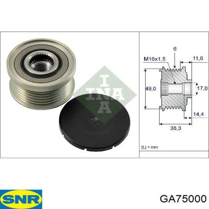 GA750.00 SNR poleas juego de piezas