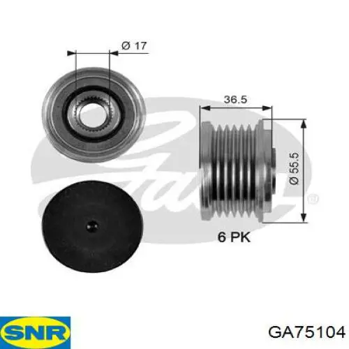 GA751.04 SNR poleas juego de piezas