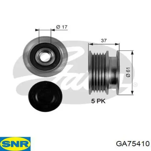 GA754.10 SNR poleas juego de piezas