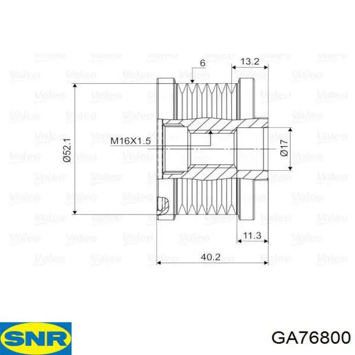 GA768.00 SNR poleas juego de piezas