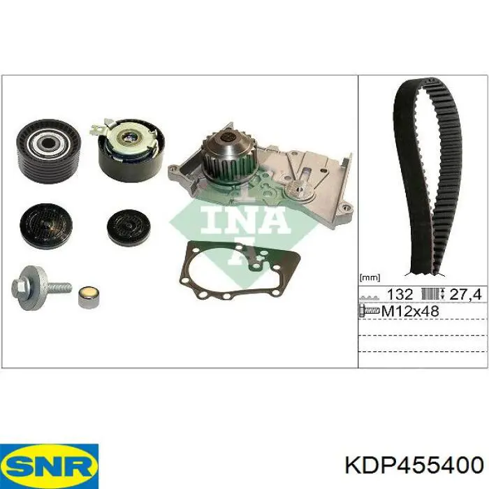 KDP455.400 SNR kit correa de distribución