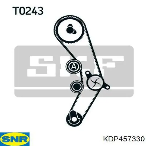 KDP457.330 SNR kit correa de distribución