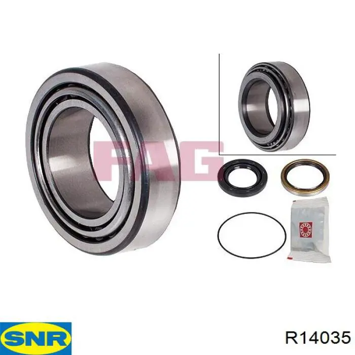 R14035 SNR cojinete de rueda trasero