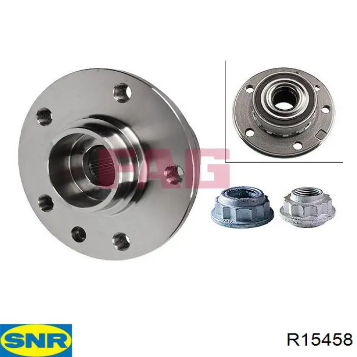 R154.58 SNR cubo de rueda delantero