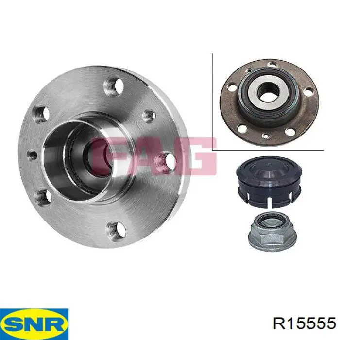 R15555 SNR cubo de rueda trasero