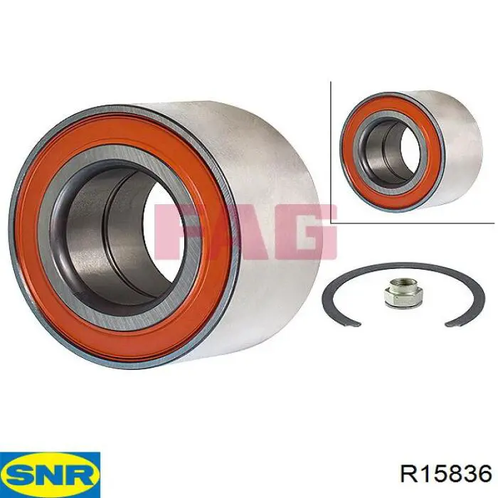 R158.36 SNR cojinete de rueda delantero