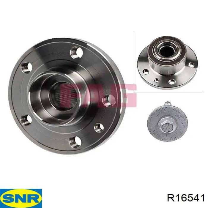 R165.41 SNR cubo de rueda delantero