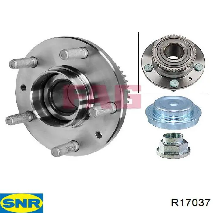 R170.37 SNR cubo de rueda trasero