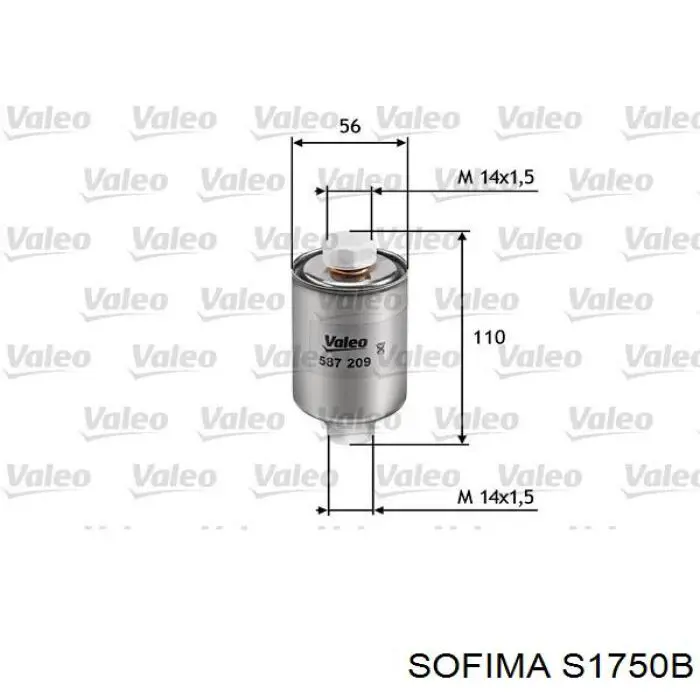 S1750B Sofima filtro combustible