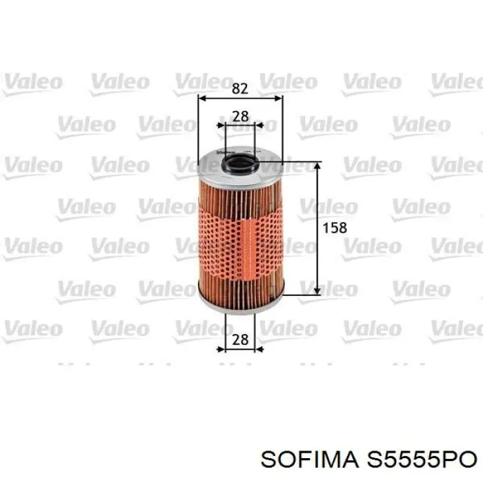 S5555PO Sofima filtro de aceite