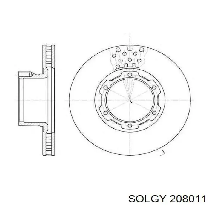 208011 Solgy freno de disco delantero