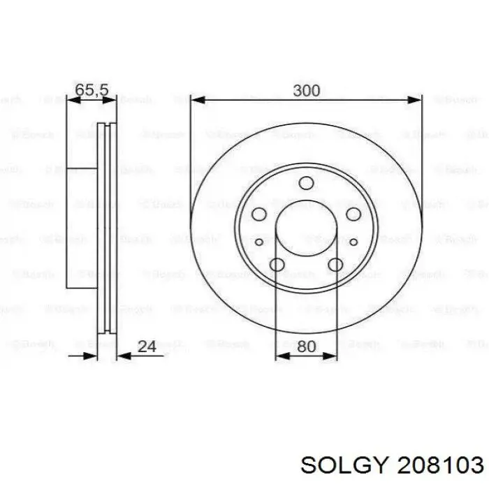 208103 Solgy freno de disco delantero