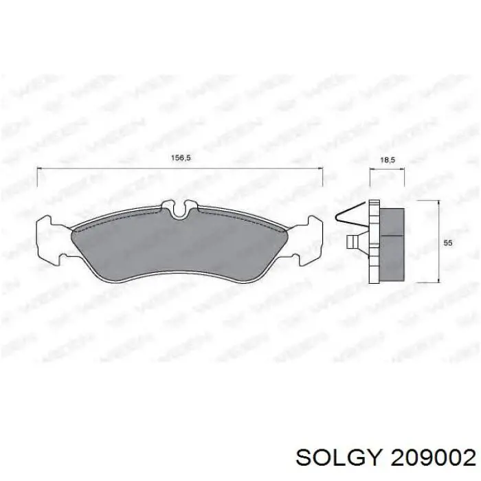 209002 Solgy pastillas de freno traseras