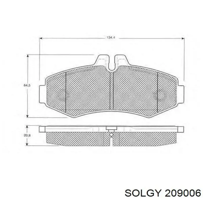 209006 Solgy pastillas de freno delanteras