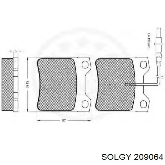 209064 Solgy pastillas de freno traseras