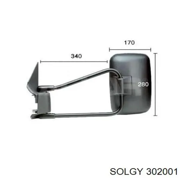 302001 Solgy espejo retrovisor izquierdo