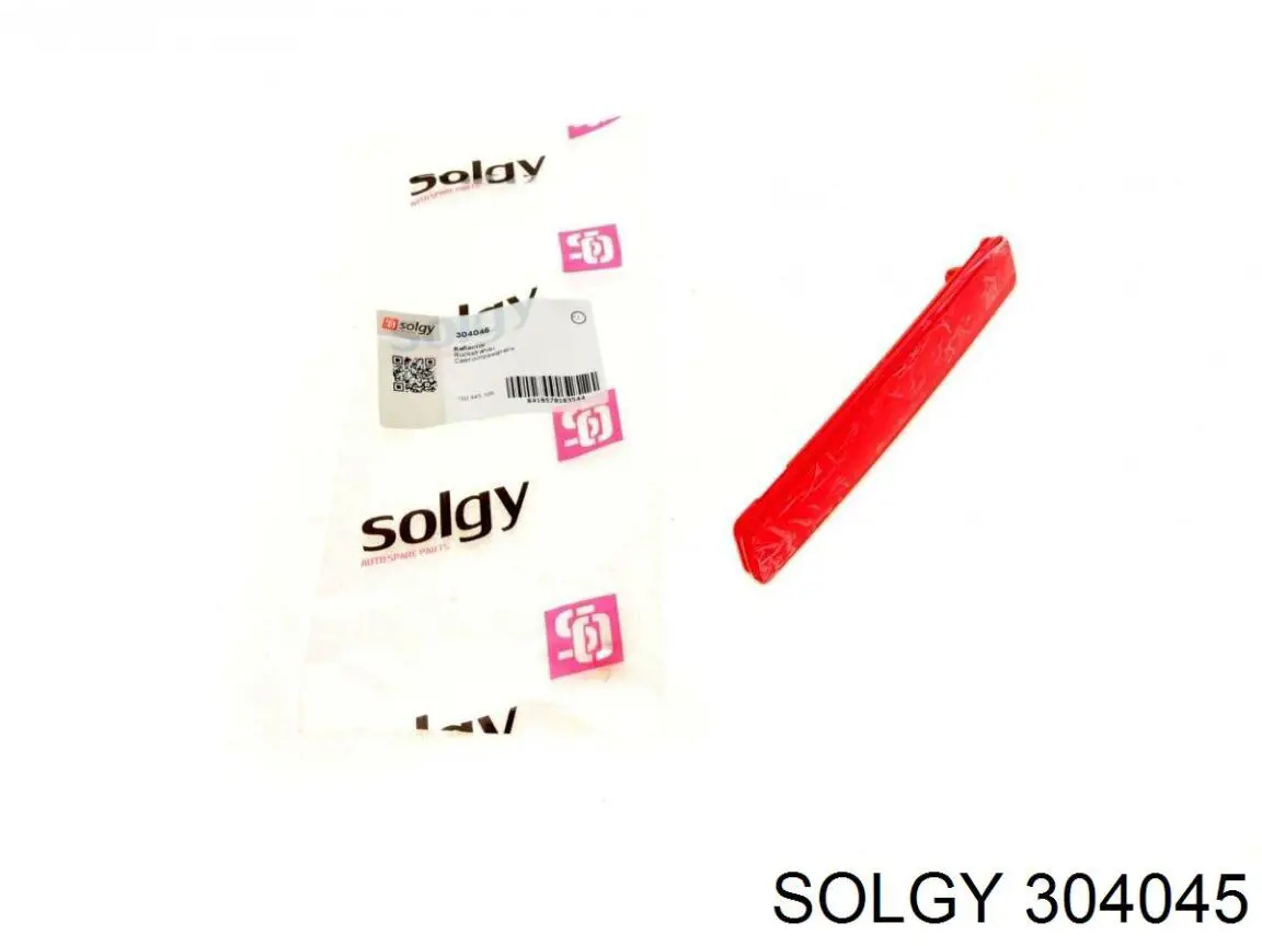 304045 Solgy reflector, parachoques trasero, izquierdo