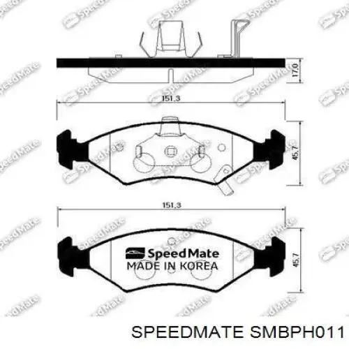 SM-BPH011 Speedmate pastillas de freno delanteras